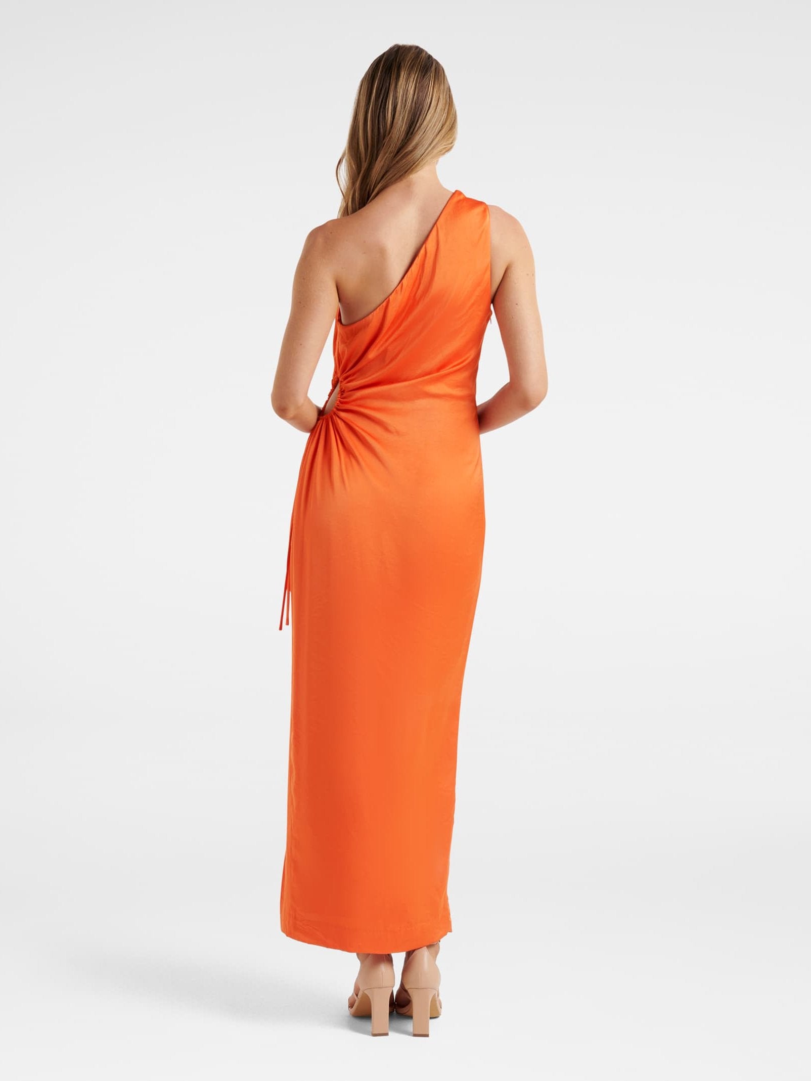 Ryan Satin Cut Out Midi Dress