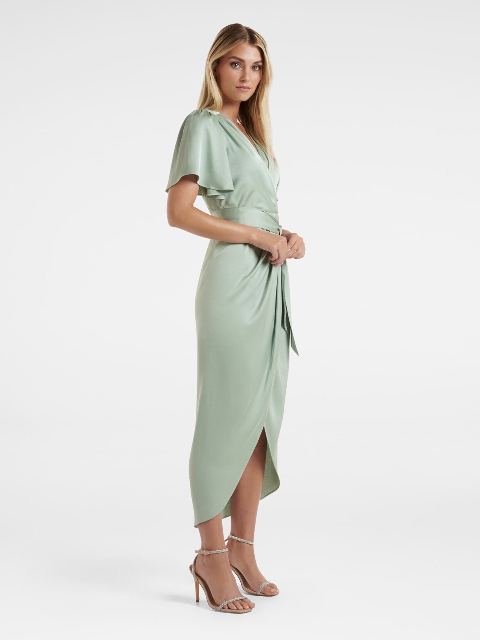 Carolina Satin Midi Dress