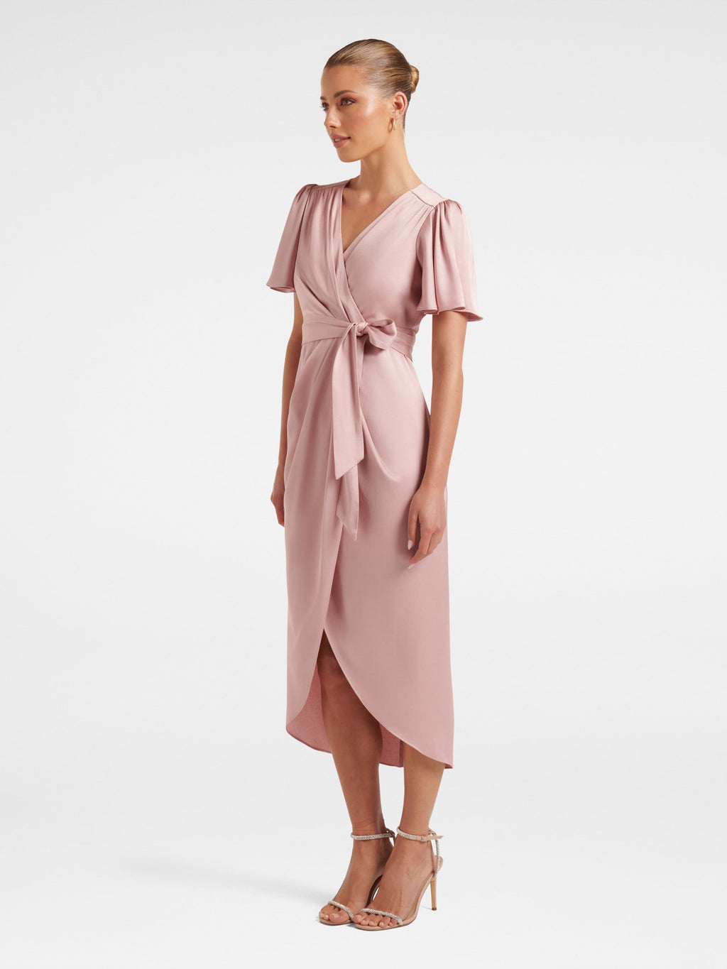 Carolina Petite Satin Midi Dress