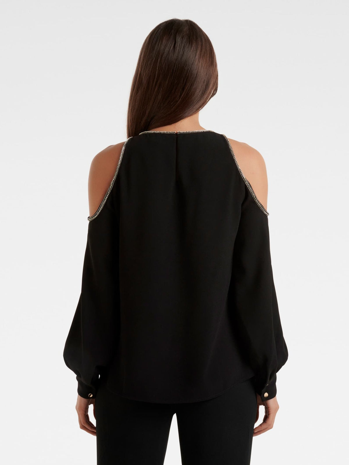 Elyse Diamonte Cold Shoulder Blouse
