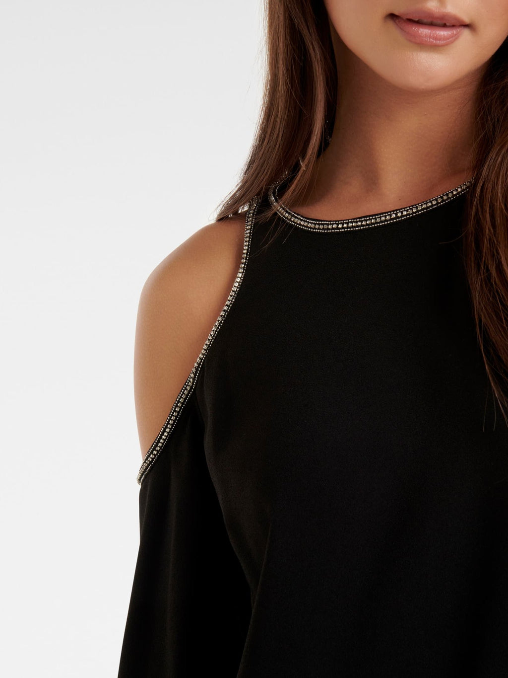 Elyse Diamonte Cold Shoulder Blouse