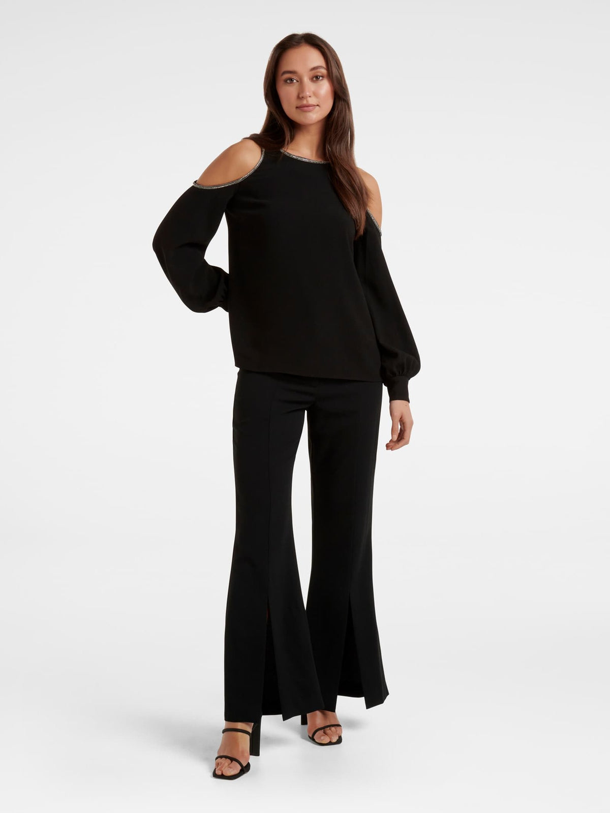 Elyse Diamonte Cold Shoulder Blouse