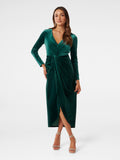 Sofia Petite Velvet Twist Midi Dress