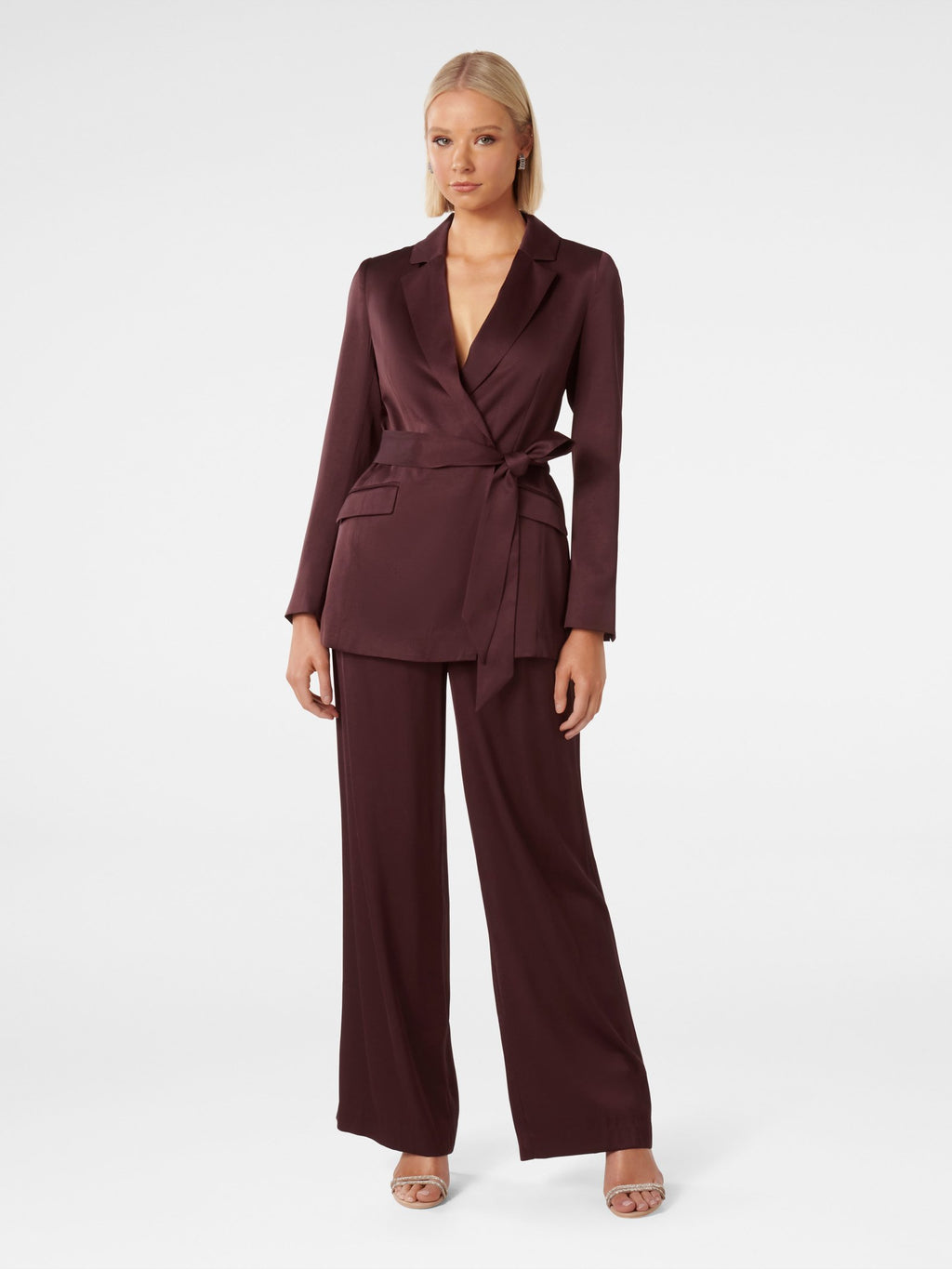 Alora Satin Tie Co-Ord Blazer