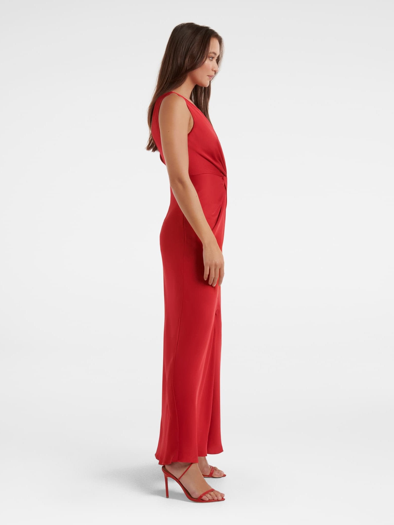 Parker Satin Twist Midi Dress