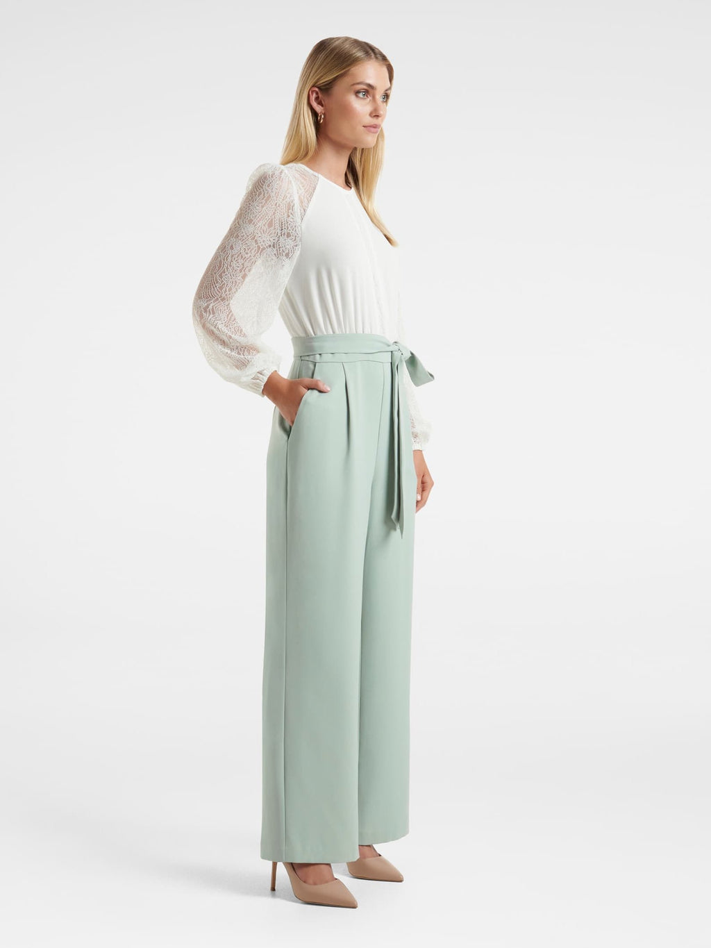 Lenore Lace Panelled Jumpsuit