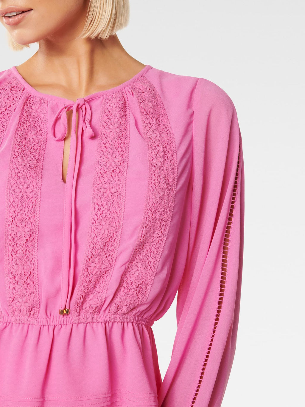 Sue Trim Spliced Blouse