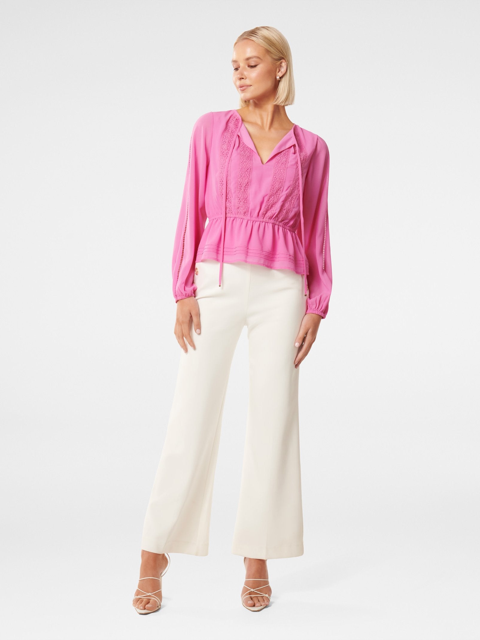 Sue Trim Spliced Blouse