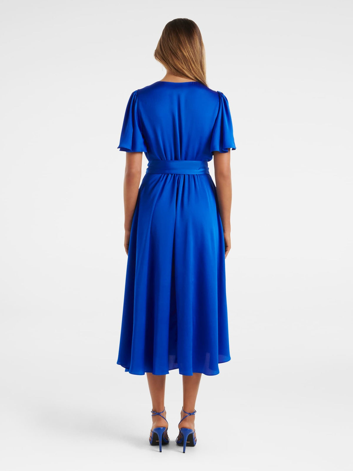 Mona Flutter Sleeve Midi Dress