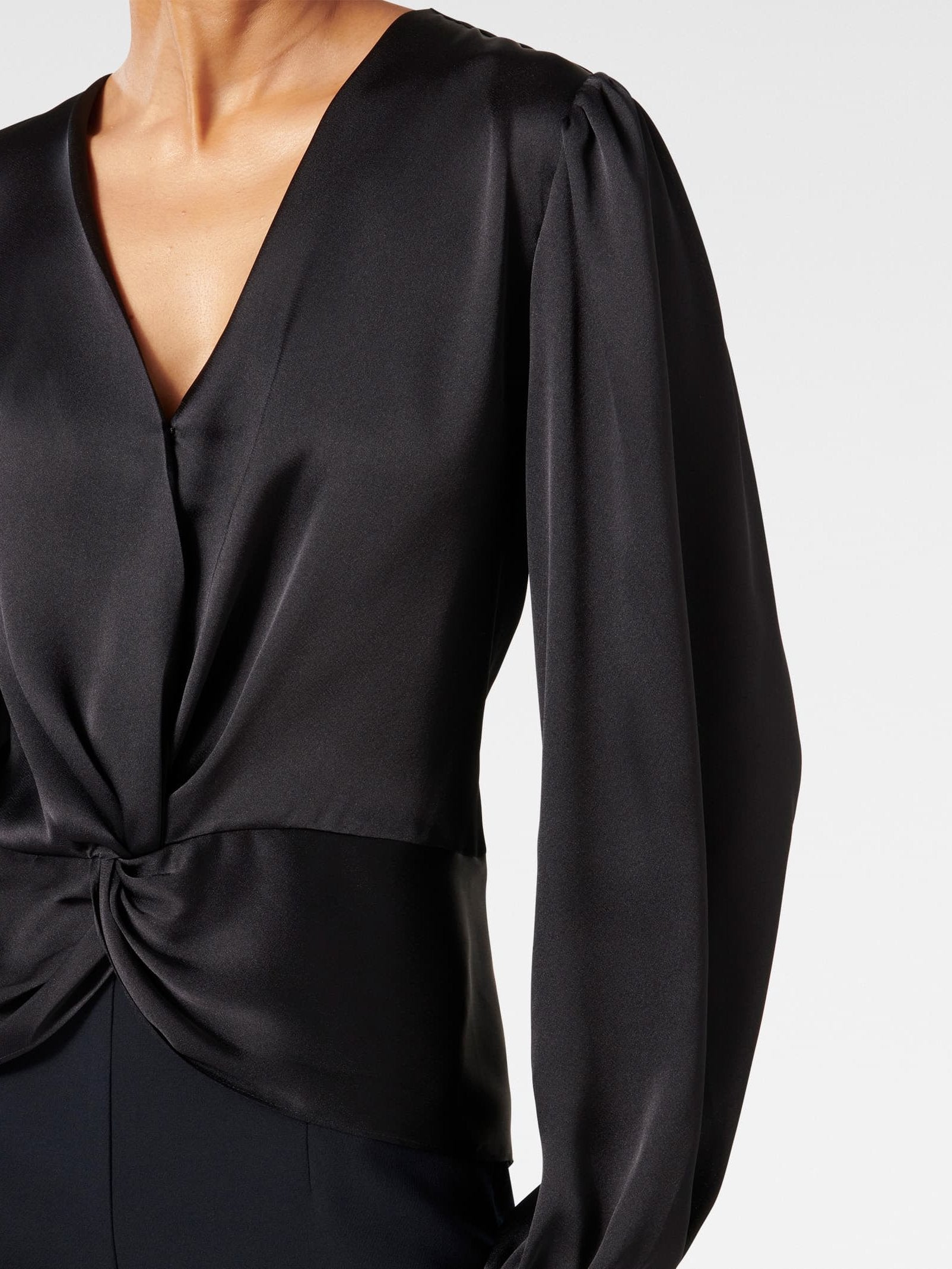 Christale Petite Twist Satin Blouse