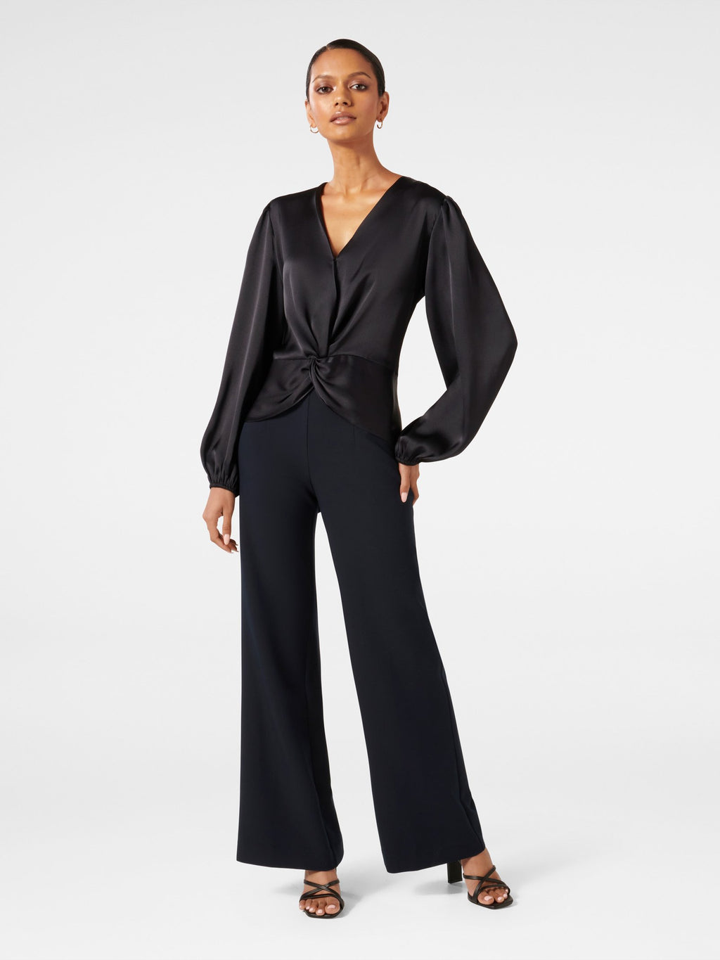 Christale Petite Twist Satin Blouse