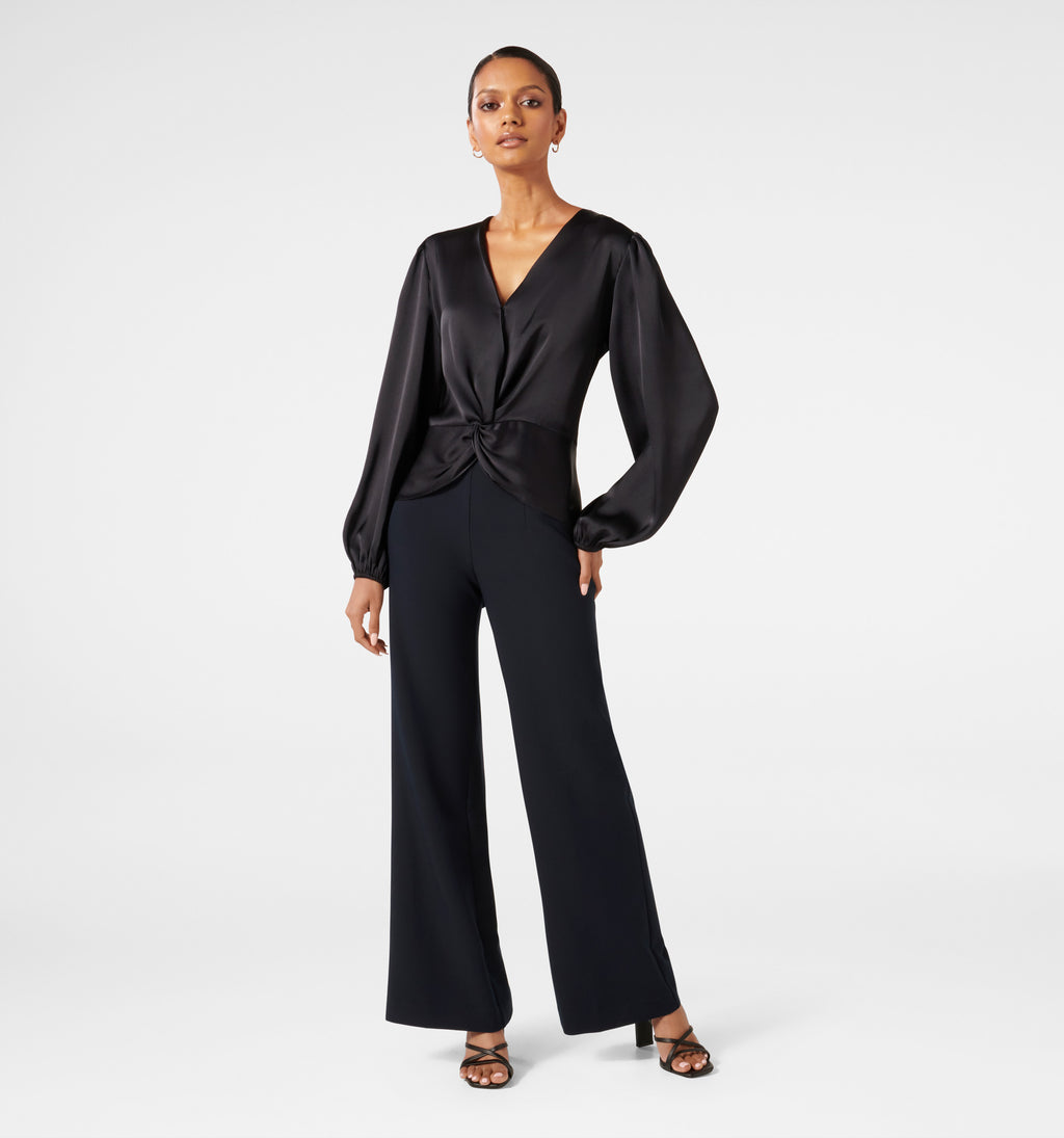 Christale Petite Twist Satin Blouse