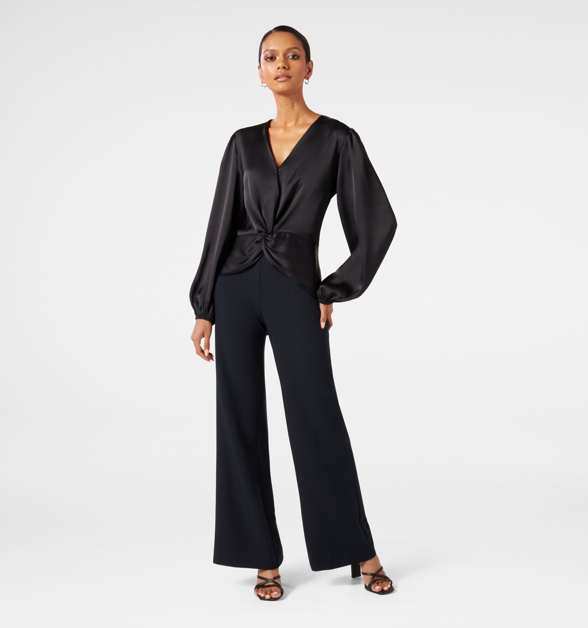 Christale Petite Twist Satin Blouse