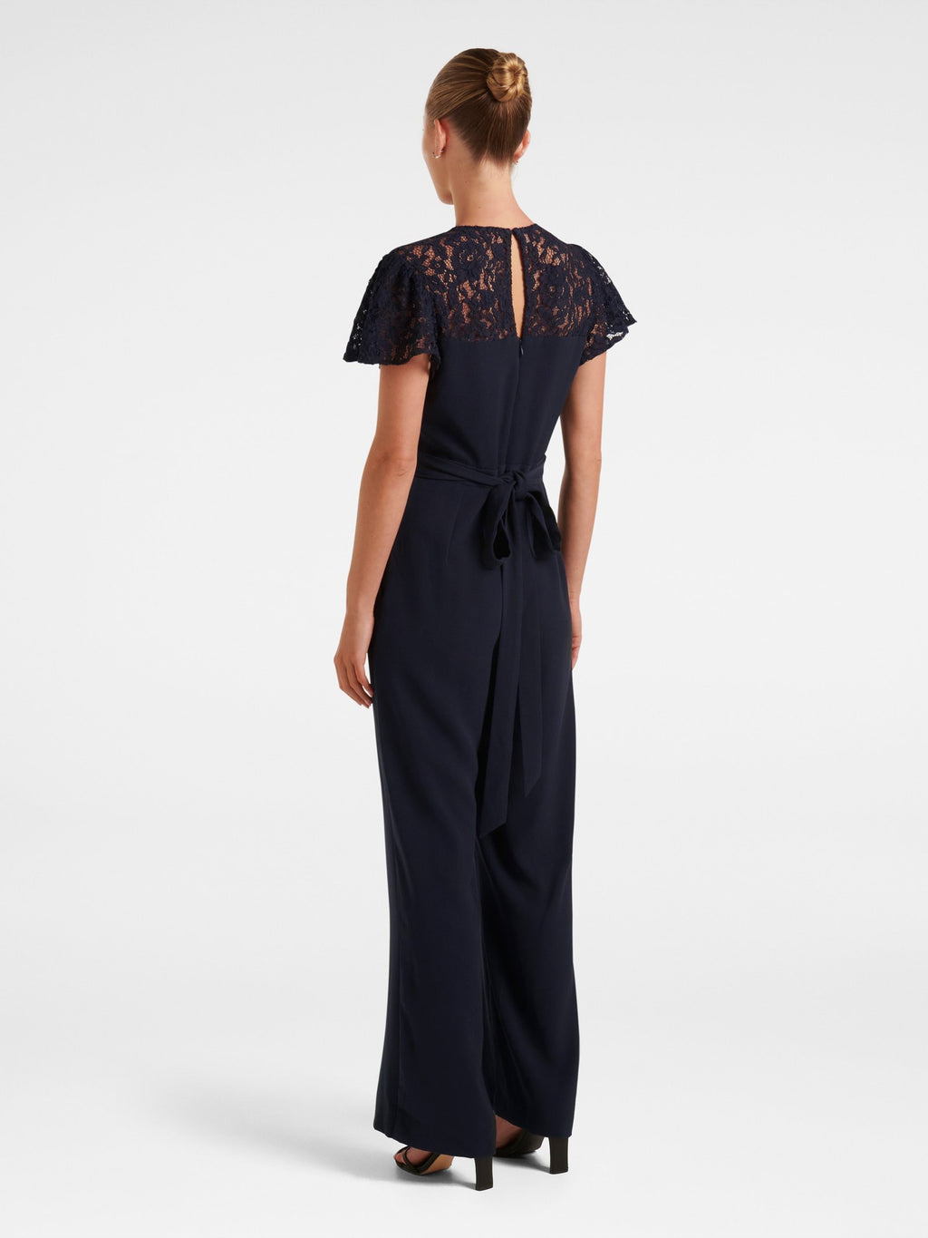 Tarsha Lace Flutter Sleeve Jumpsuit