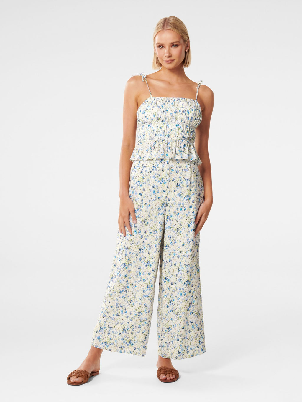 Sia Printed Ruched Bustier