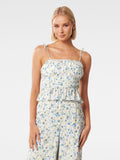 Sia Printed Ruched Bustier