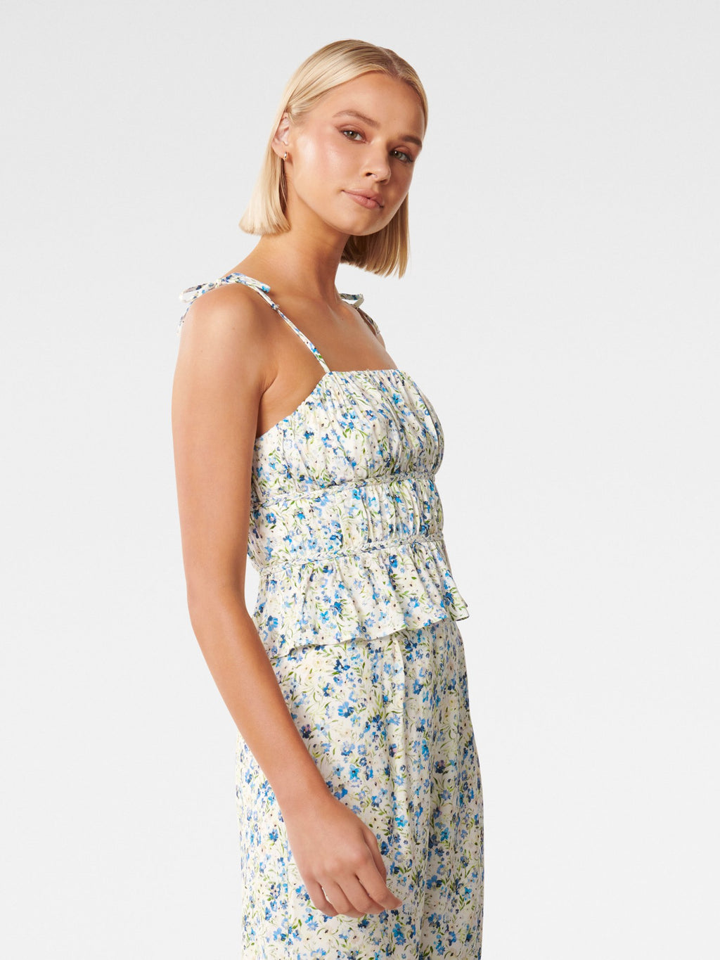 Sia Printed Ruched Bustier