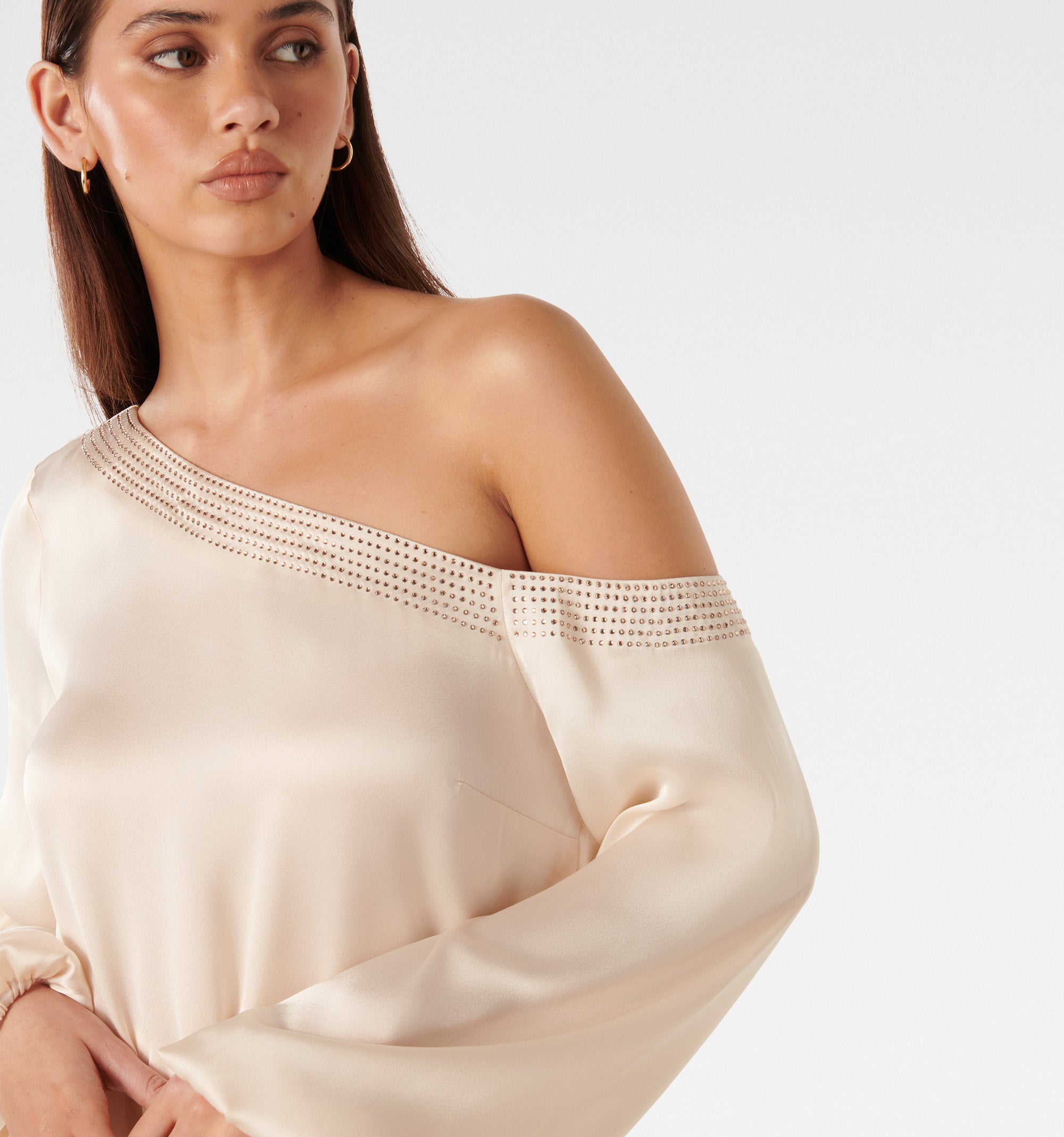 Anya Asymmetric Embellished Top