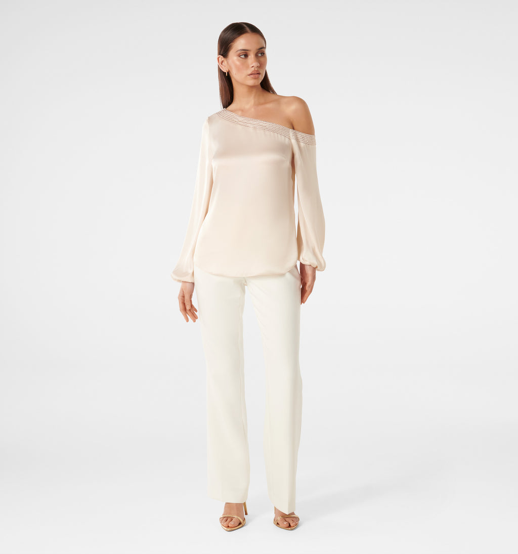 Anya Asymmetric Embellished Top
