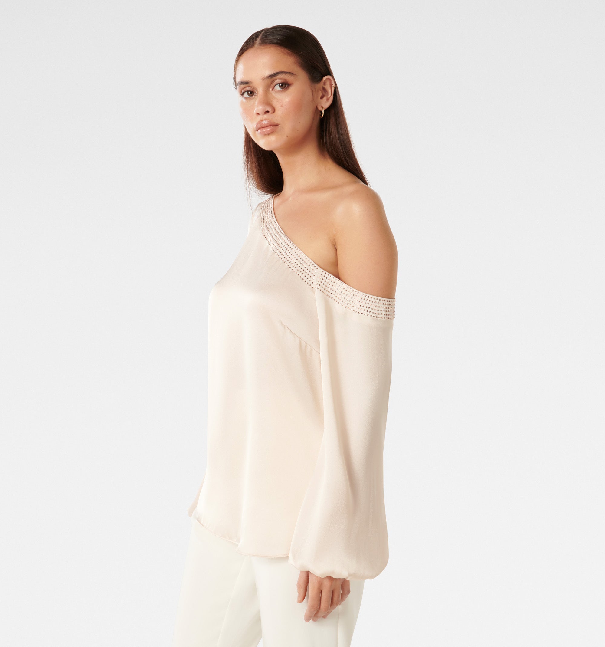 Anya Asymmetric Embellished Top