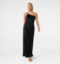 Kelly One Shoulder Satin Maxi Dress