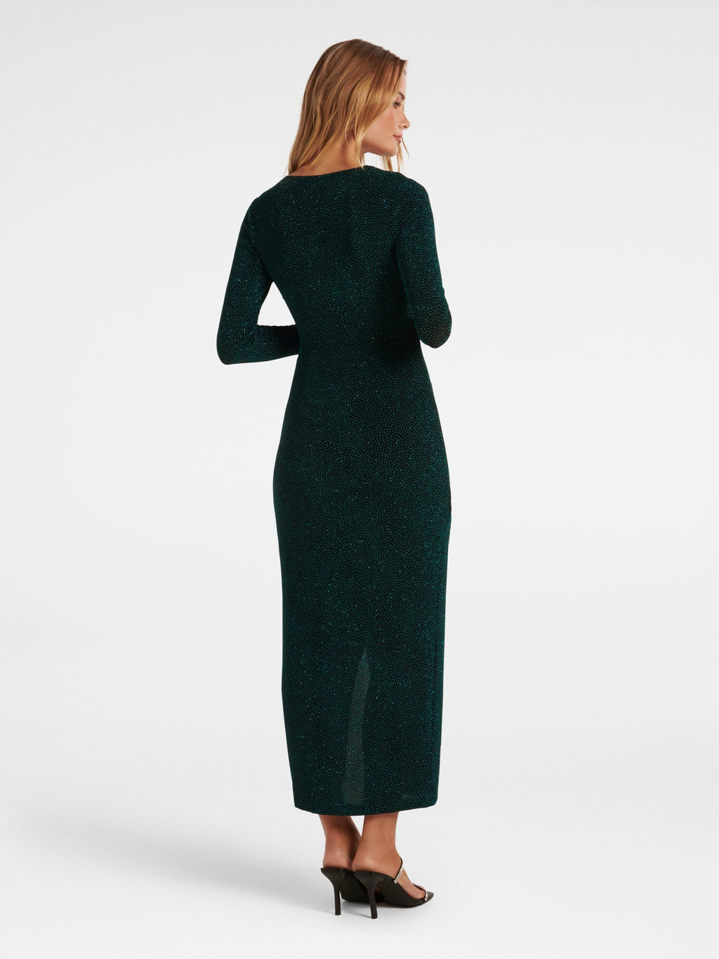 Joslin Glitter Wrap Midi Dress