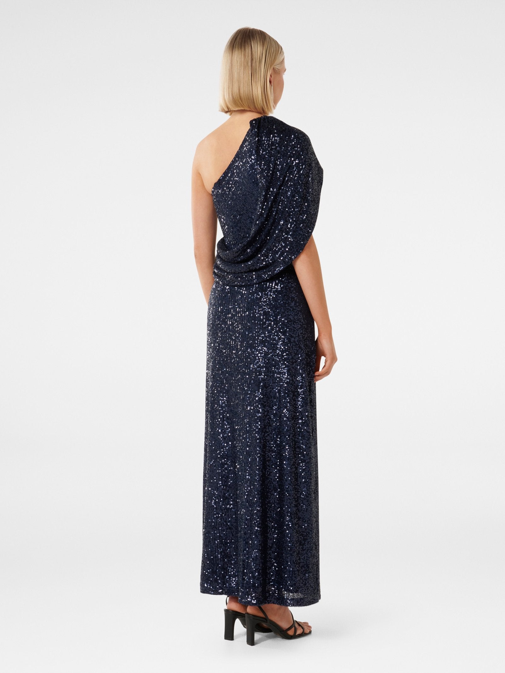 Liberty Wrap Cape Sequin Gown