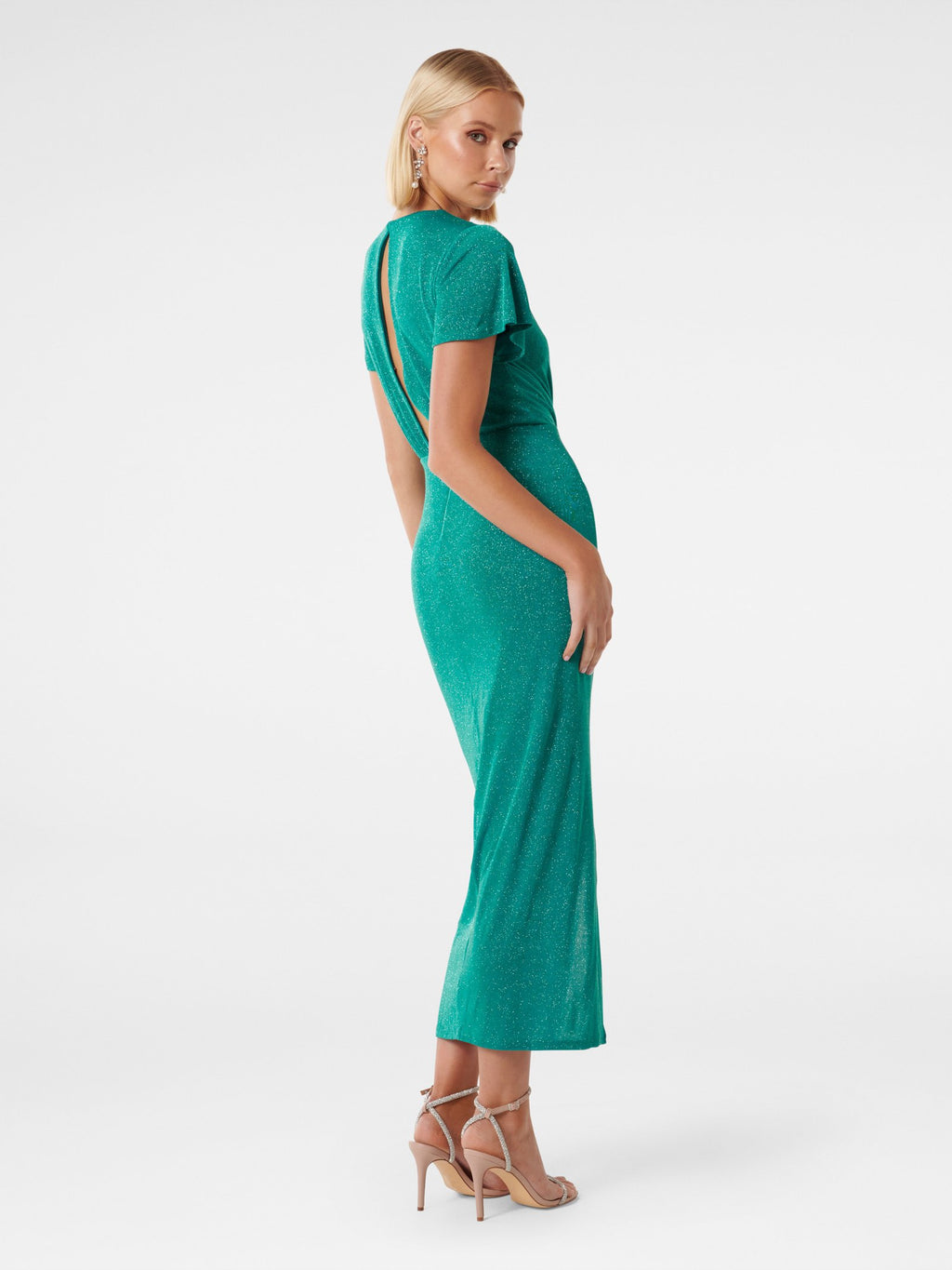 Carter Flutter Sleeve Midi Dress
