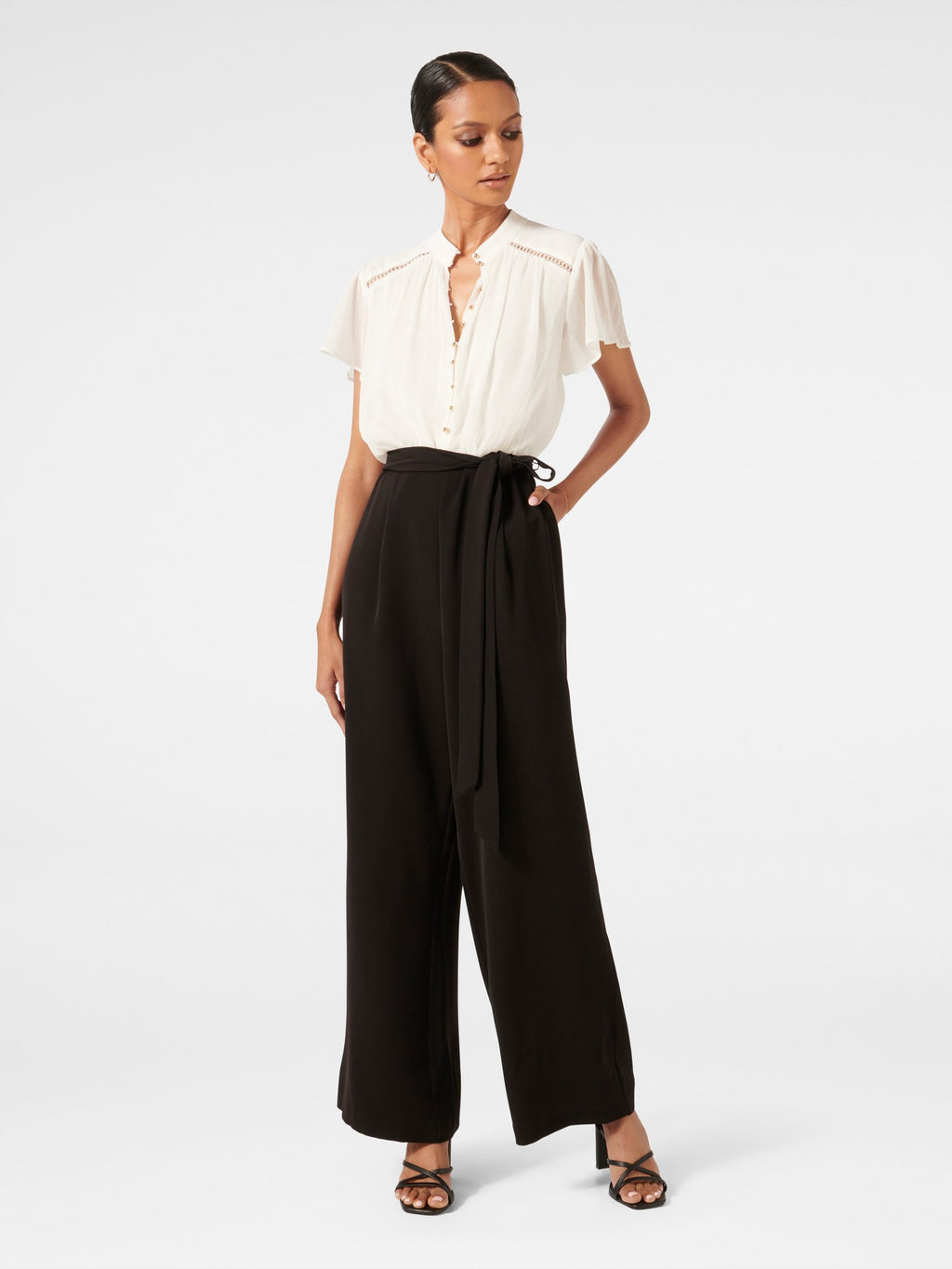 Mara Petite Flutter Jumpsuit