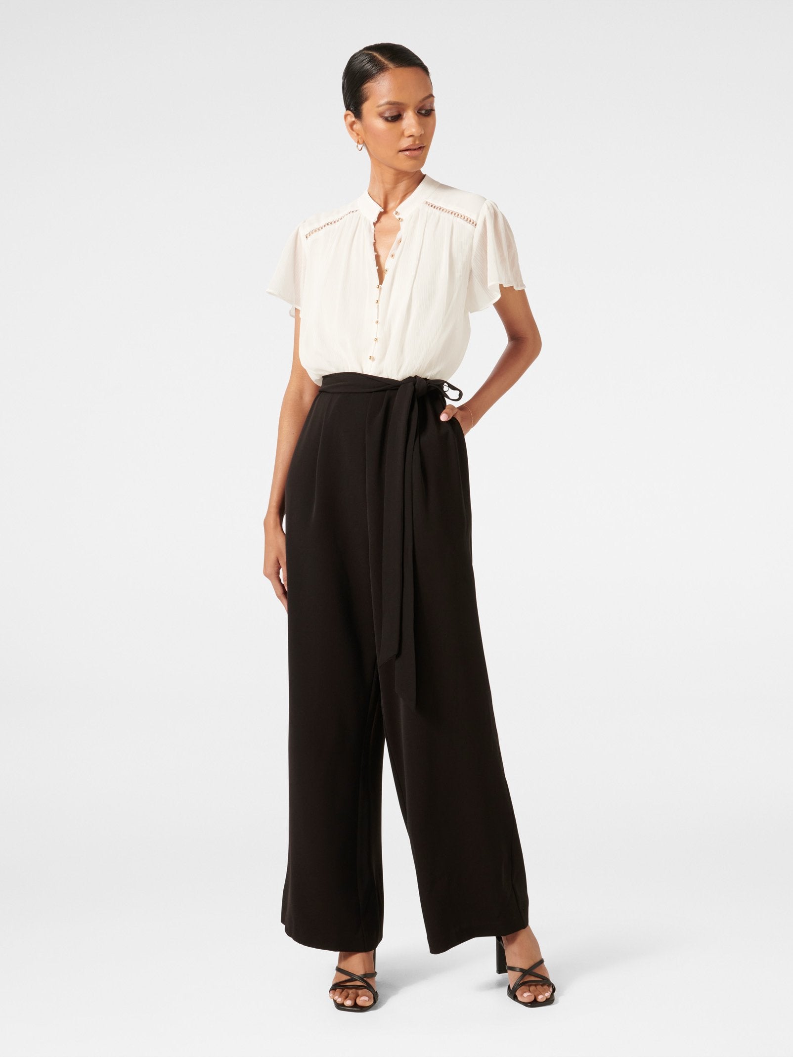Mara Petite Flutter Jumpsuit