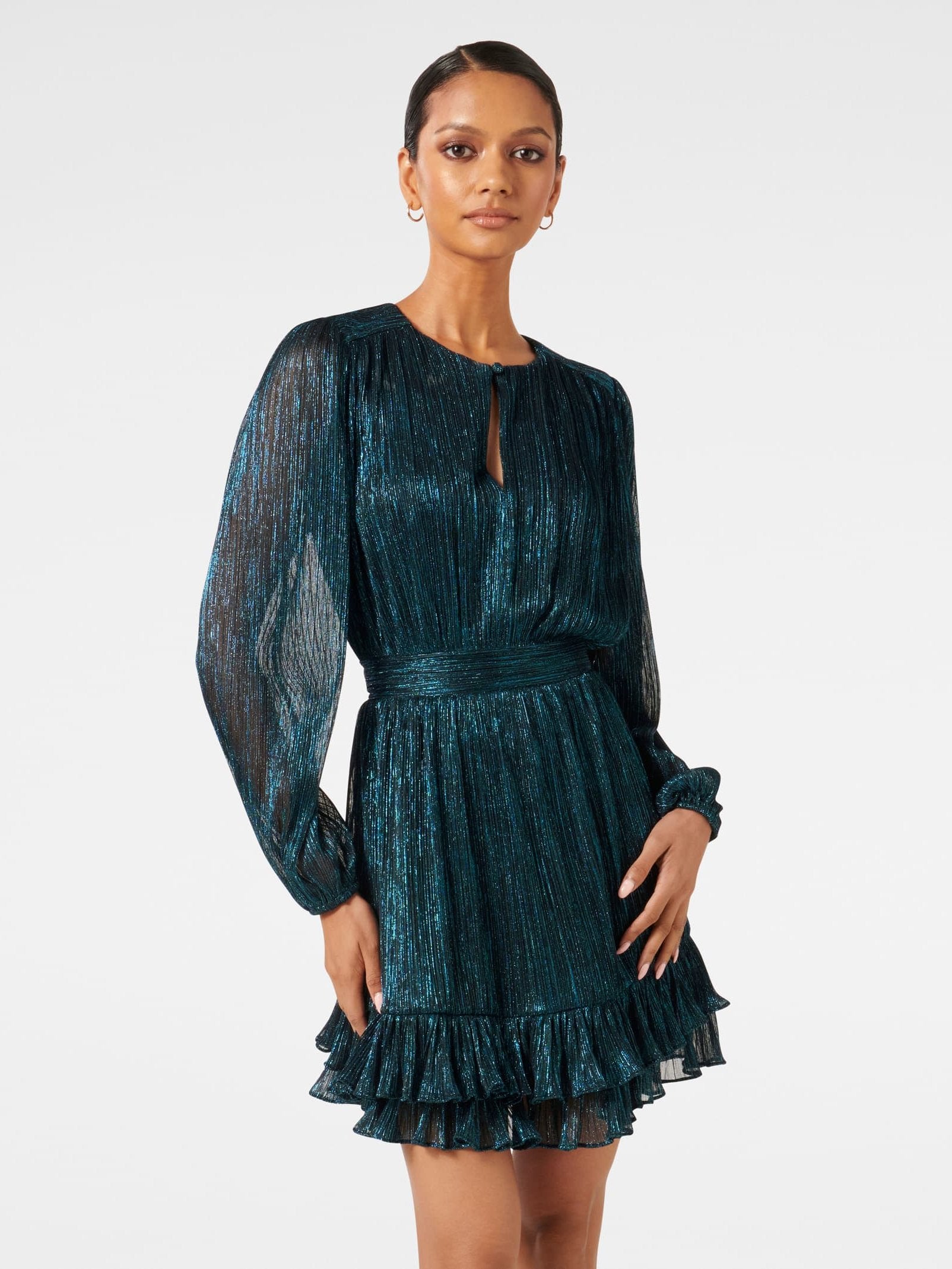 Goldie Petite Plisse Mini Dress
