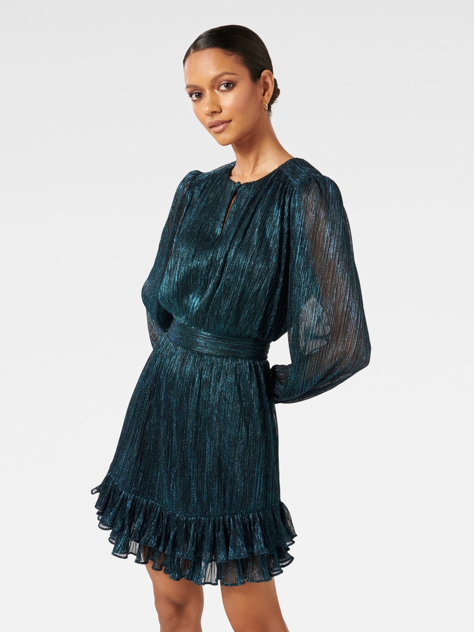 Goldie Petite Plisse Mini Dress