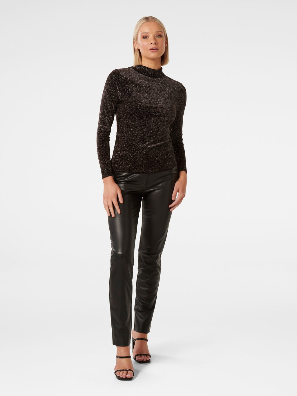 Marina Velvet High Neck Top
