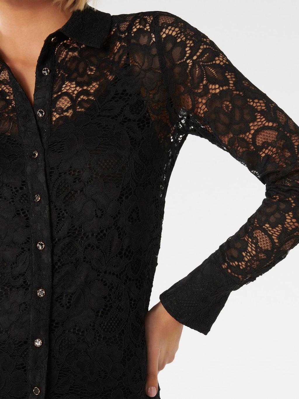 Ita Lace Button Down Shirt