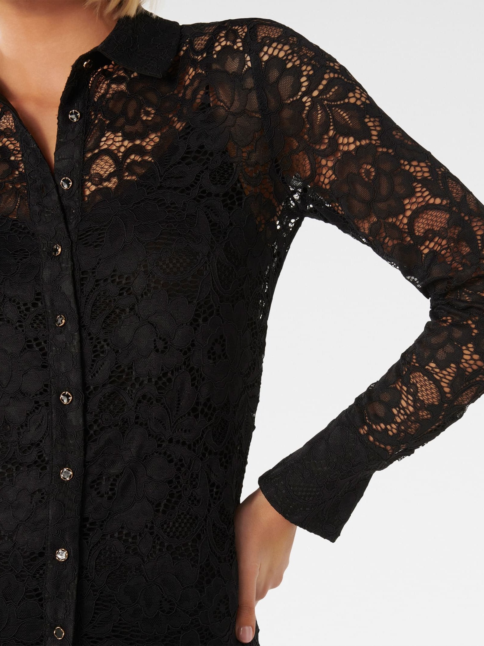 Ita Lace Button Down Shirt