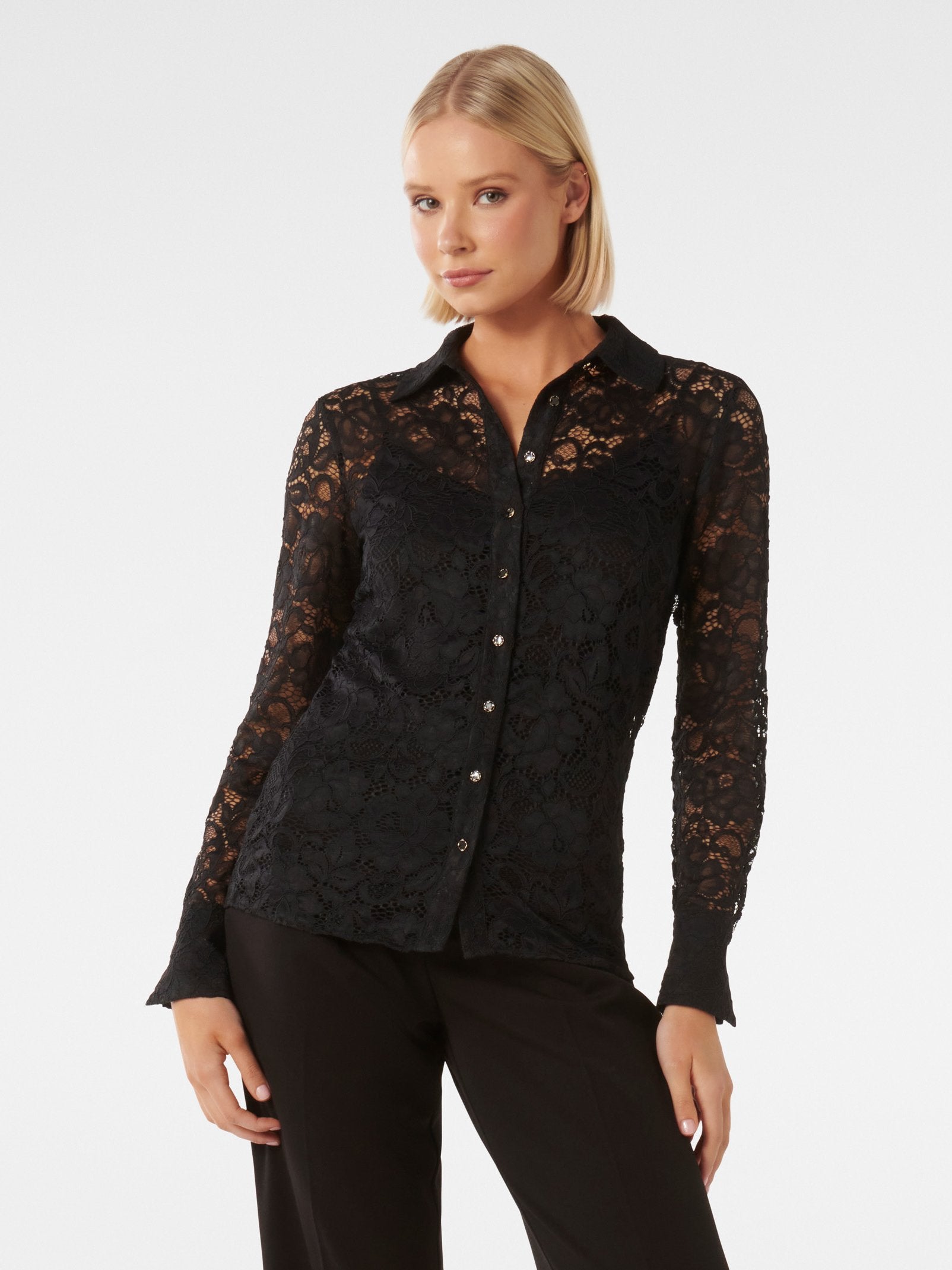 Ita Lace Button Down Shirt