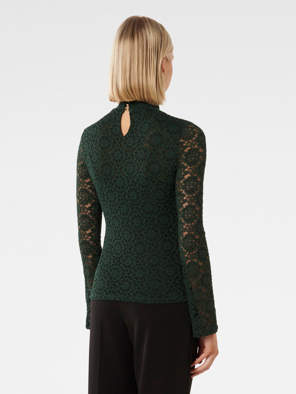 Rachel High Neck Lace Top