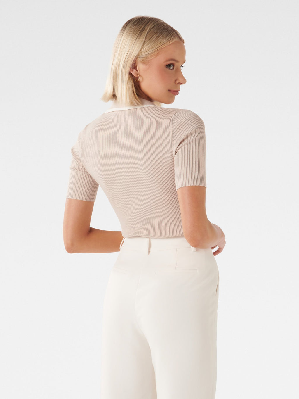  Jo Collar Knit Polo Top
