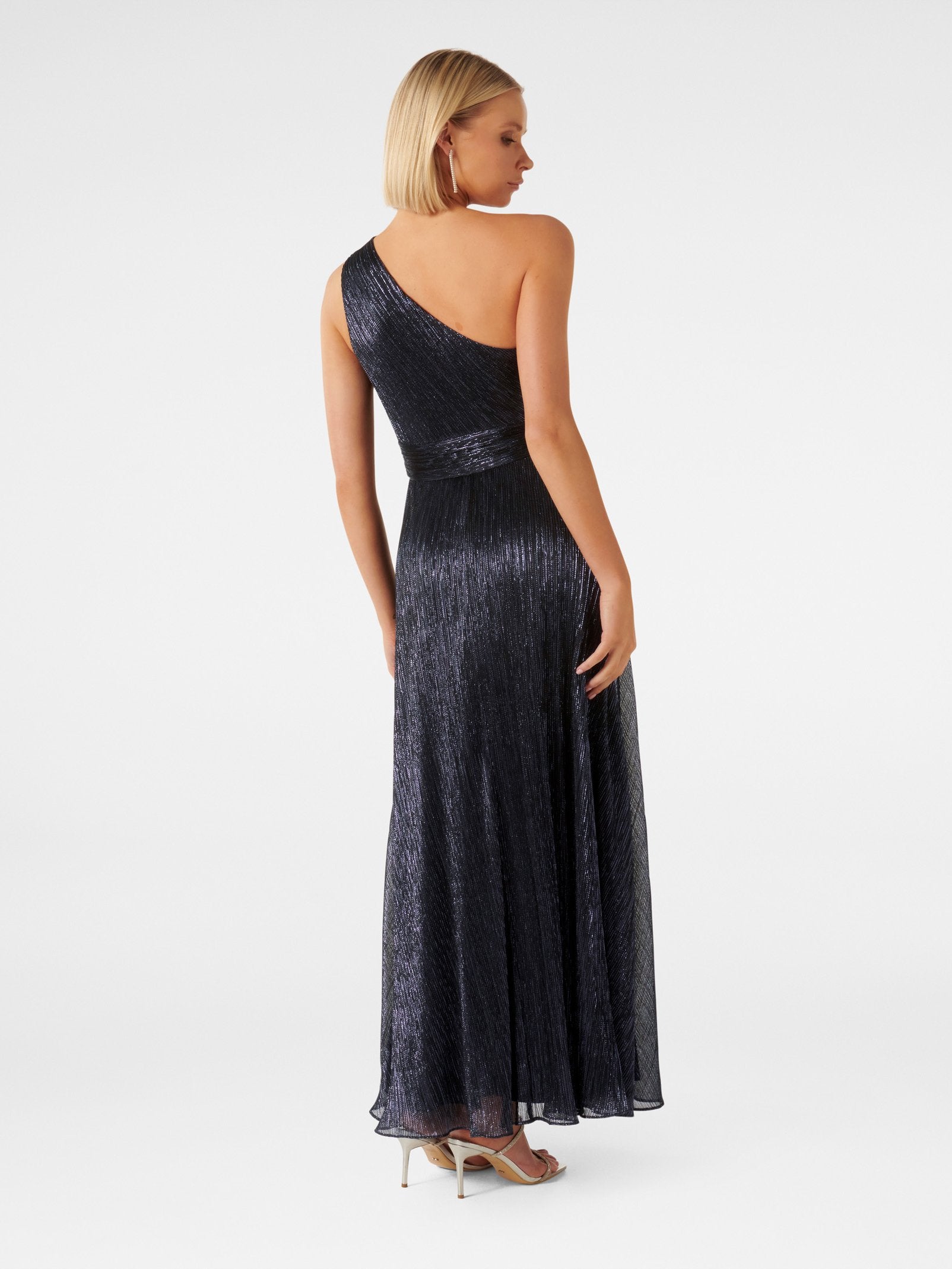 Billie Asymm Plisse Midi Dress