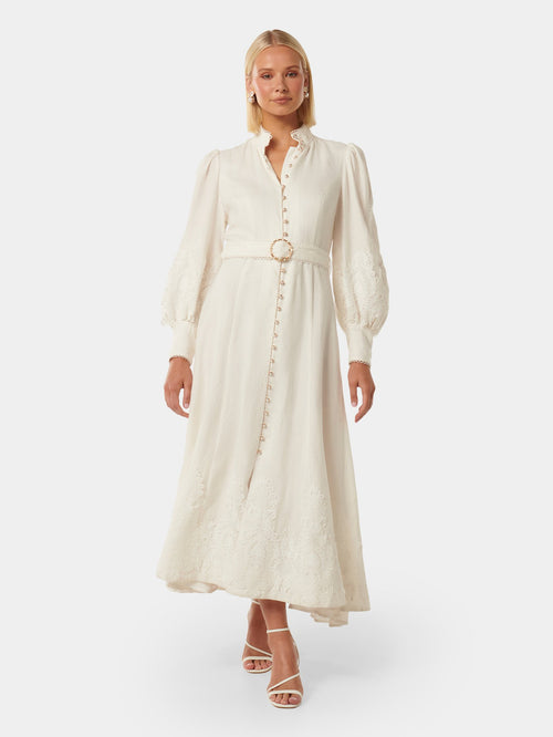 Allegra Lace Detail Midi Dress