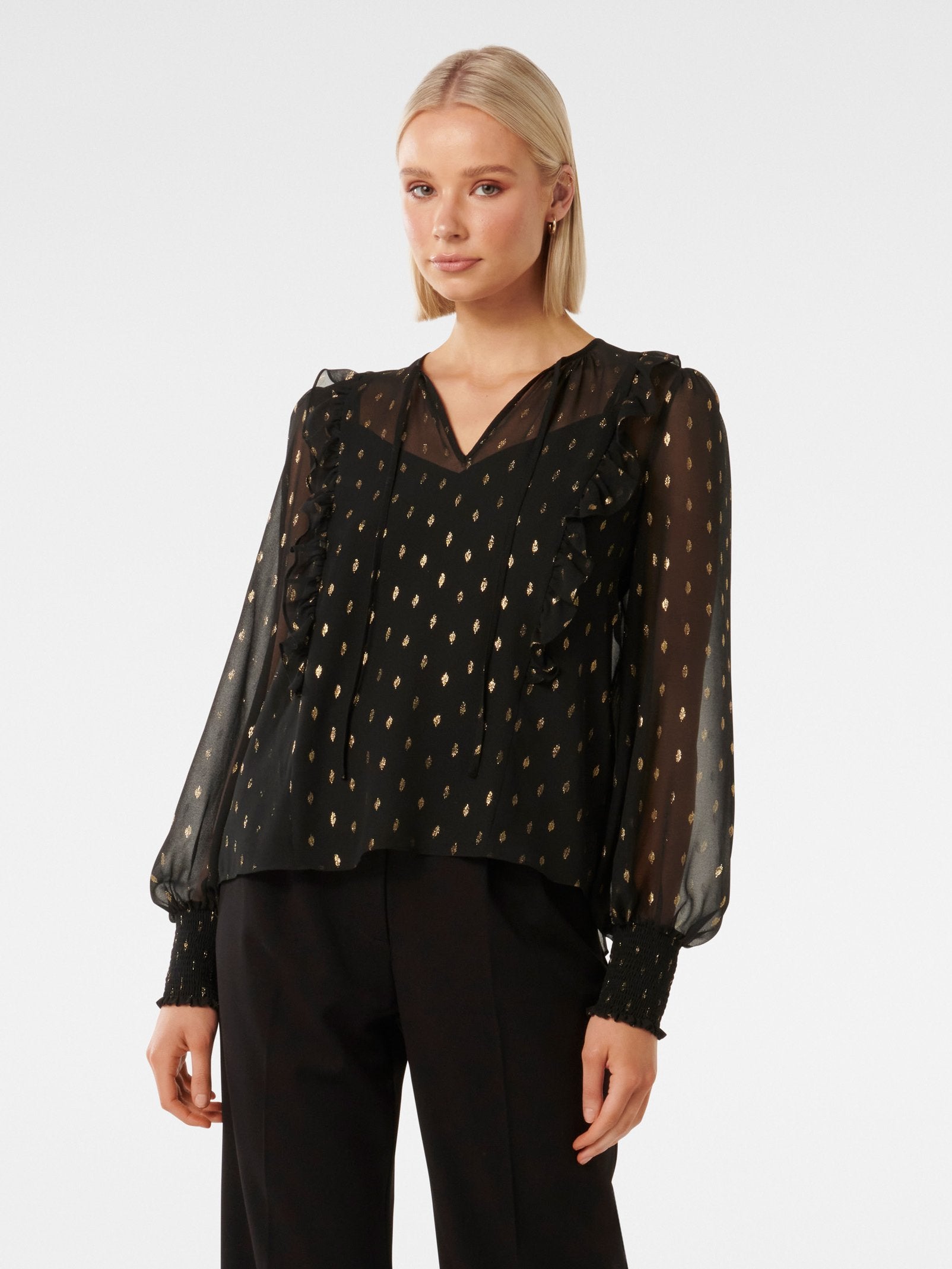 Sonya Foil Blouse