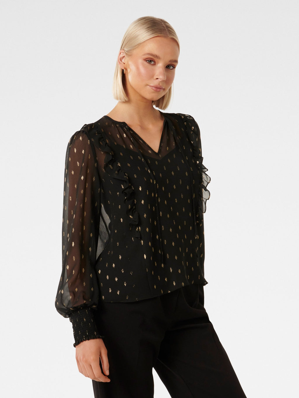  Sonya Foil Blouse