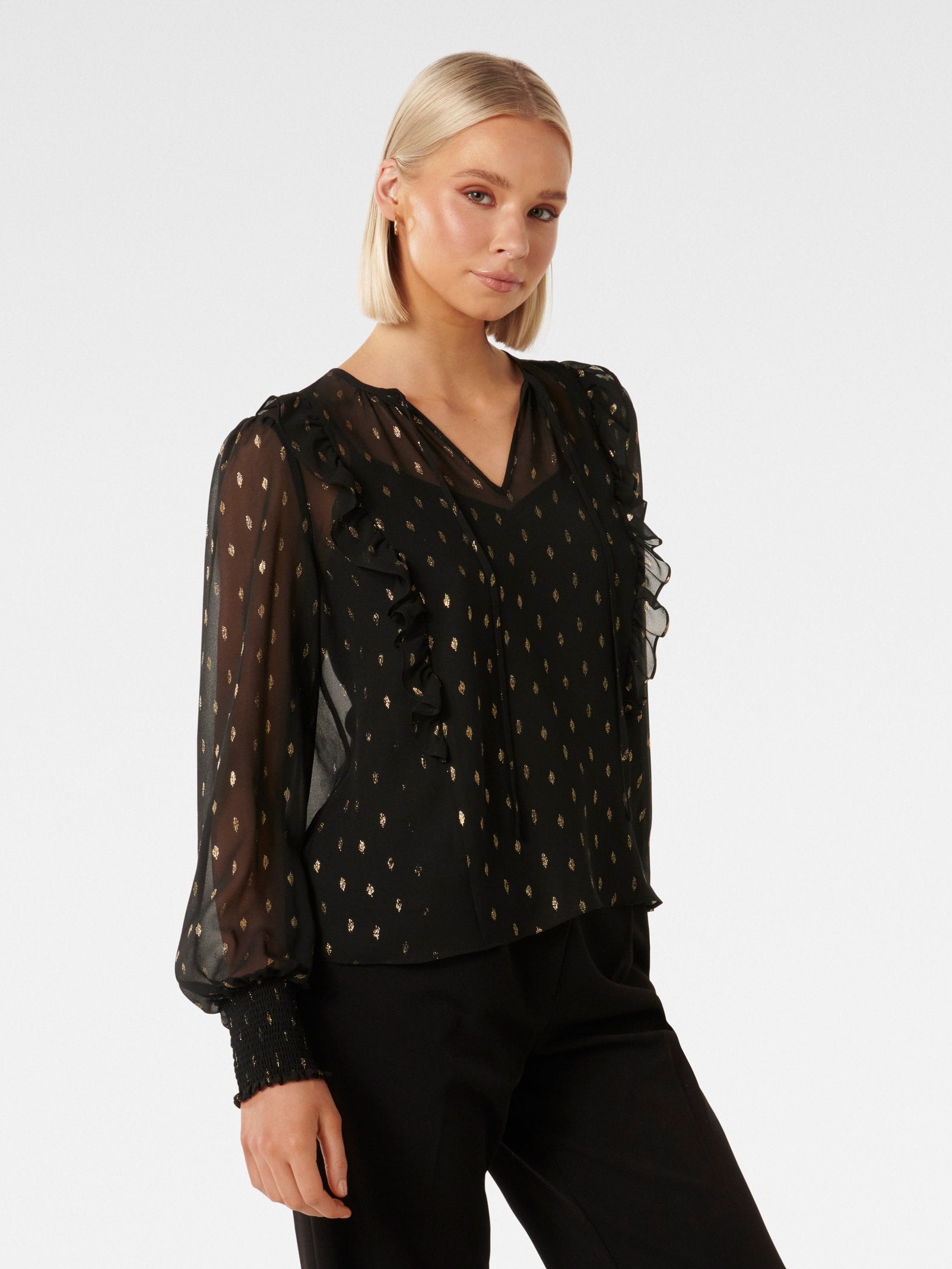  Sonya Foil Blouse