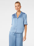 Mercedes Short Sleeve Satin Shirt