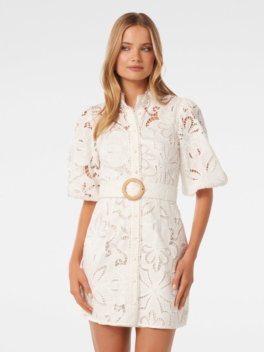 Claudia Broderie Mini Dress