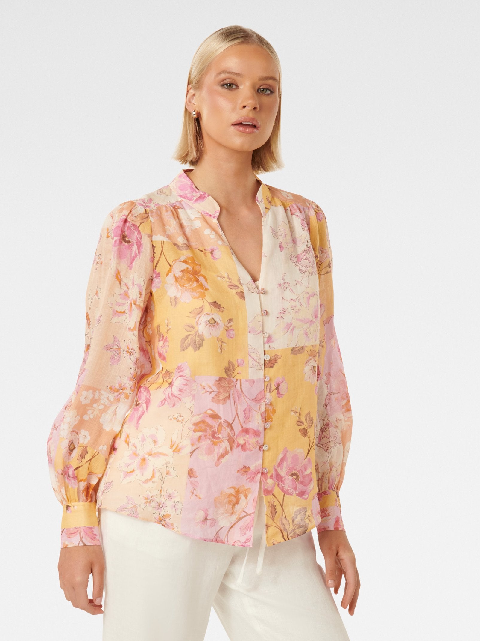  Delia Yoke Detail Blouse