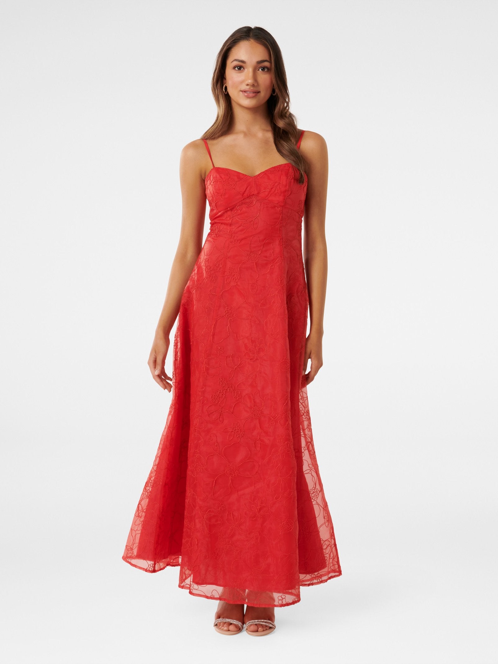 Vayda Petite Embroidered Midi Dress