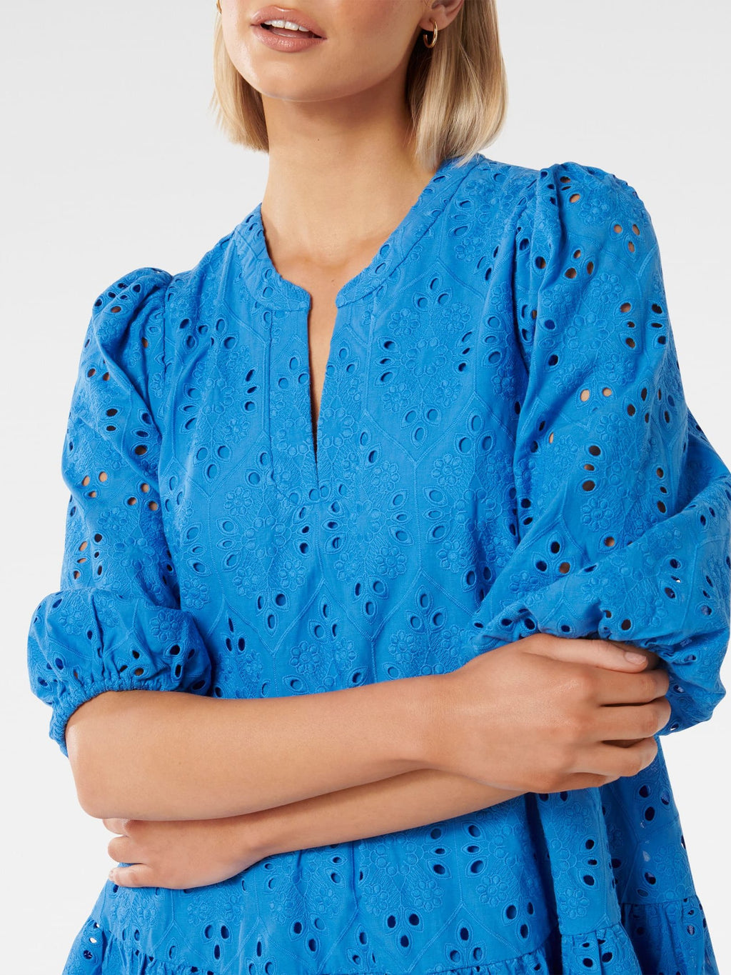  Palermo Broderie Smock Mini Dress
