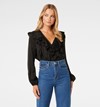 Sandy Jacquard Ruffle Blouse