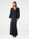 Marla Twist Front Satin Maxi Dress